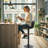 Bar Stools, Adjustable Pu Leather Swivel Barstools,Counter Stools With Back And Footrest,Counter Height Barstools For Bar, Kitchen,Dining,Entertainment Center-1694106898-1685749079