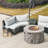 Orsin 6 Person Outdoor Conversation Set With Fire Pit Table