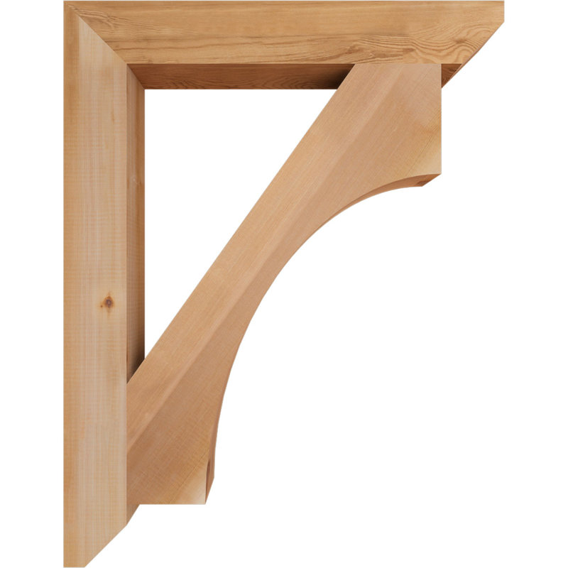 Support en bois Westlake, Cèdre rouge, 36" H x 3.5" W x 28" D