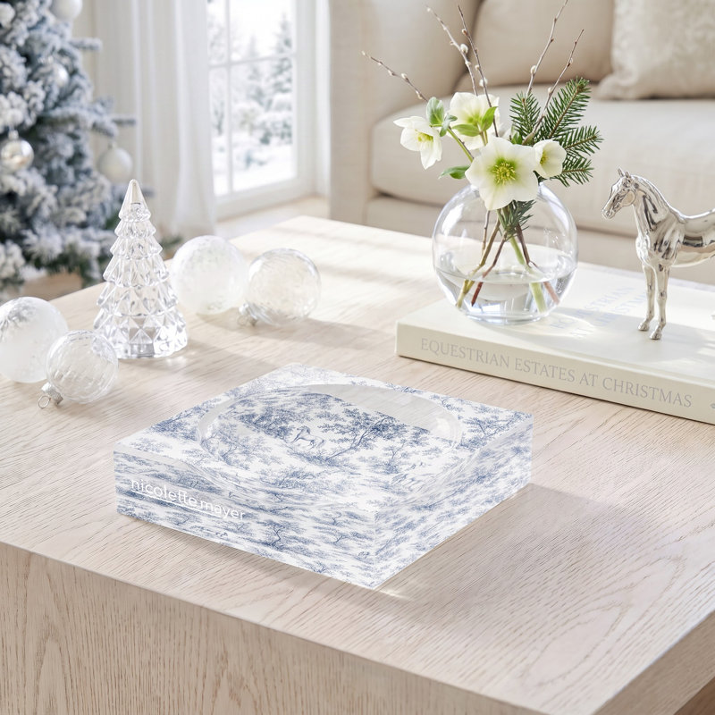 Acrylic Decorative Tray, 6"W x 6"D