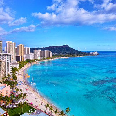 Fleischer Waikiki Beach - Wrapped Canvas Print