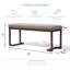 Banc rembourré moderne avec banc intérieur de 48 pouces pour hall d'entrée, couloir, salon, salle à manger, chambre à coucher, moderne et décoratif - blanc, crème-743763630