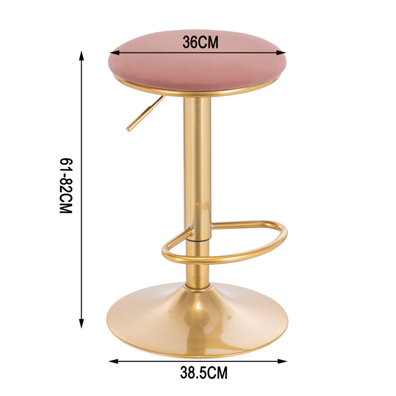 Pannell Swivel Upholstered Counter Stool, Pink
