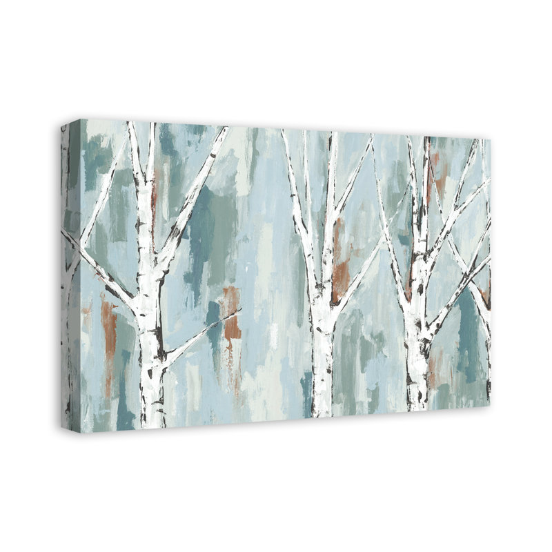 Abstrait bouleaux - peinture sur toile tendue