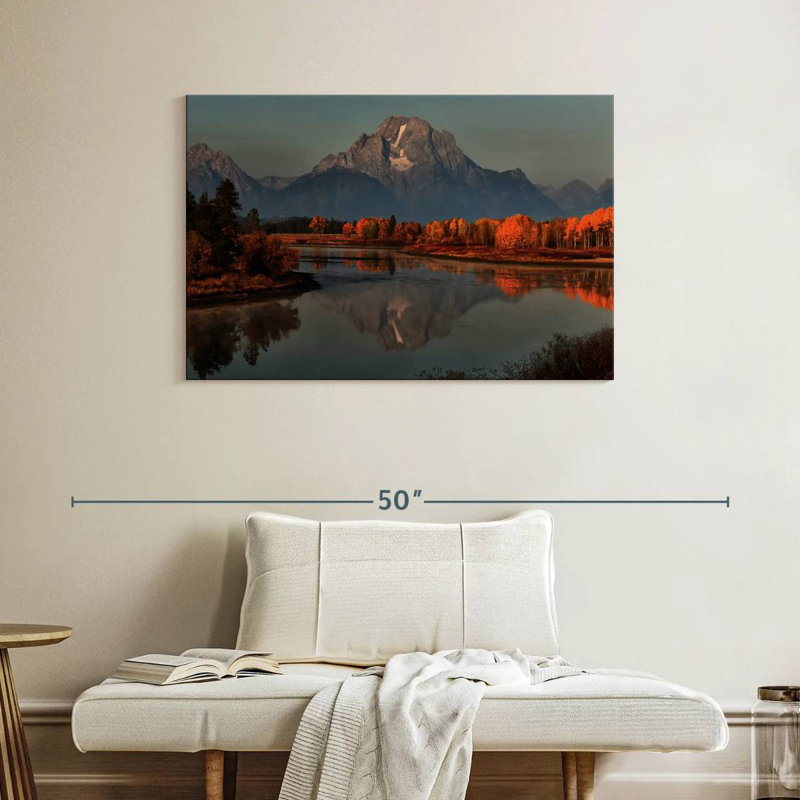 Alvord Grand Teton Sunset Kissed Autumn, H 26 po x l 39 po