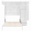 Grand lit escamotable mural avec armoire supérieure, tablettes et garde-robe, conception pliable peu encombrante-1590240584