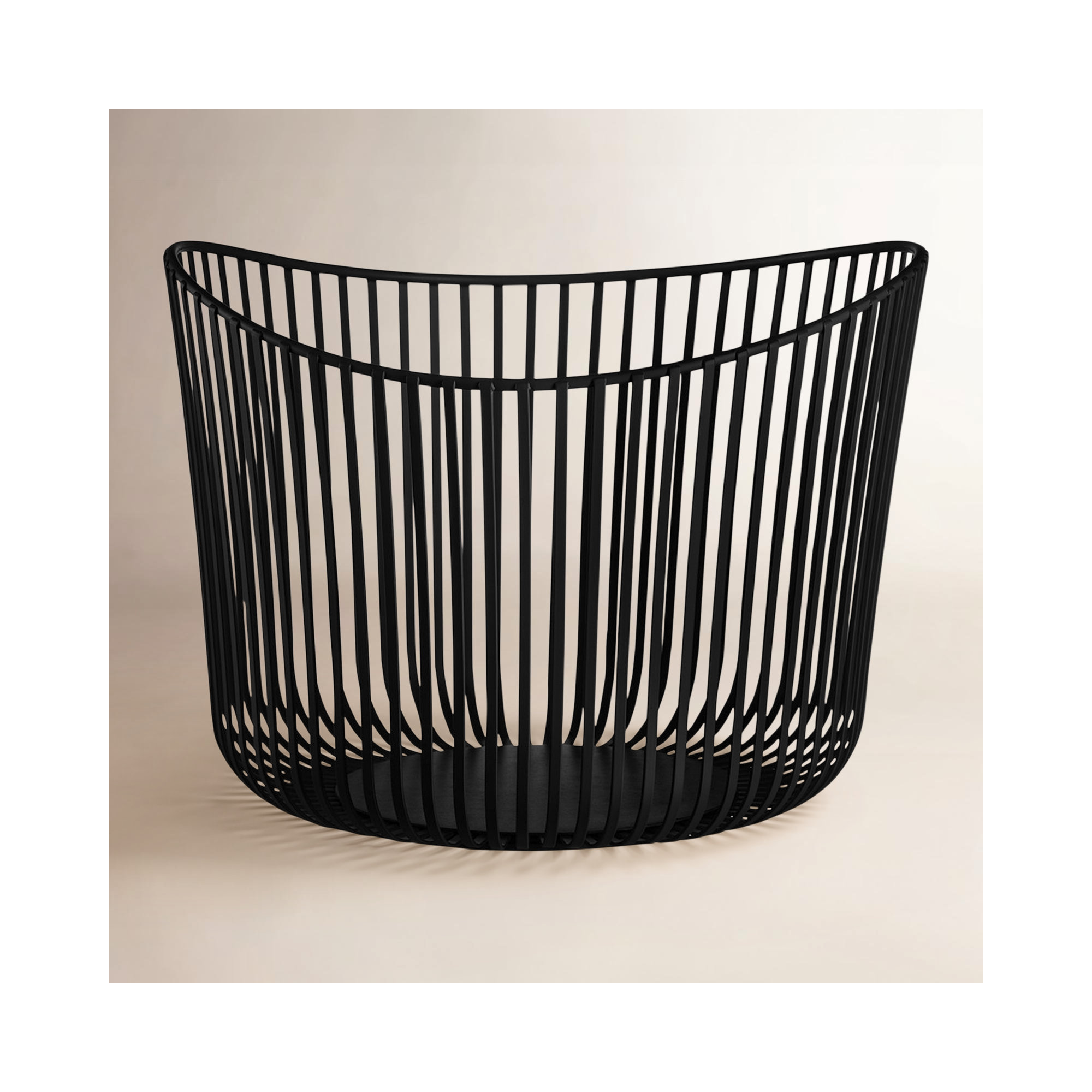 MODO Steel Storage Basket, Black