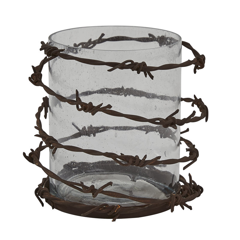 5.75'' H Iron And Glass Tabletop Pillar