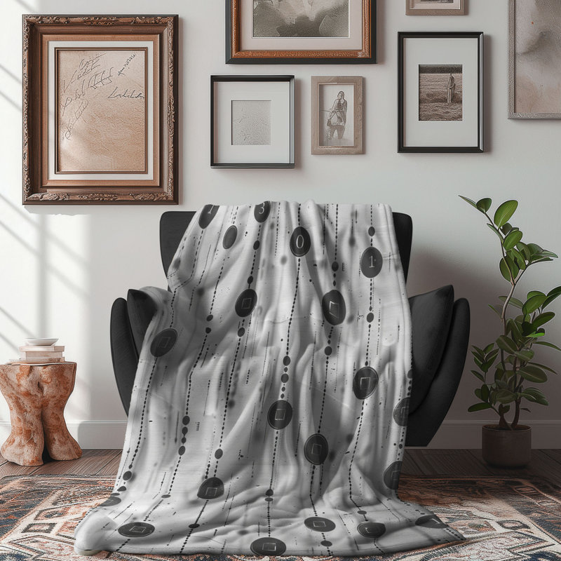 Data Stream - 1 Piece Premium Blanket, Queen