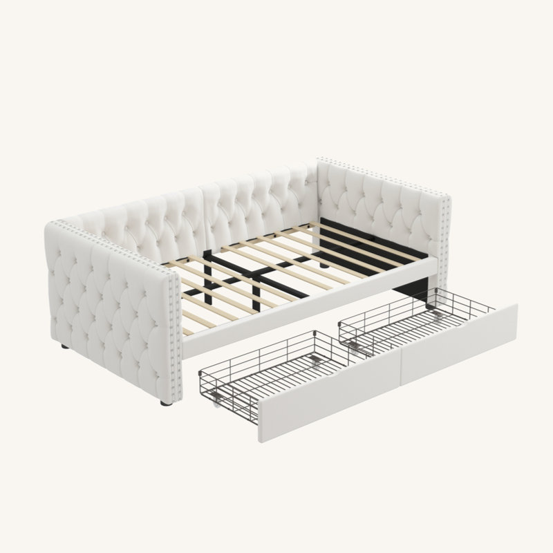 Charleton Upholstered Daybed, Beige