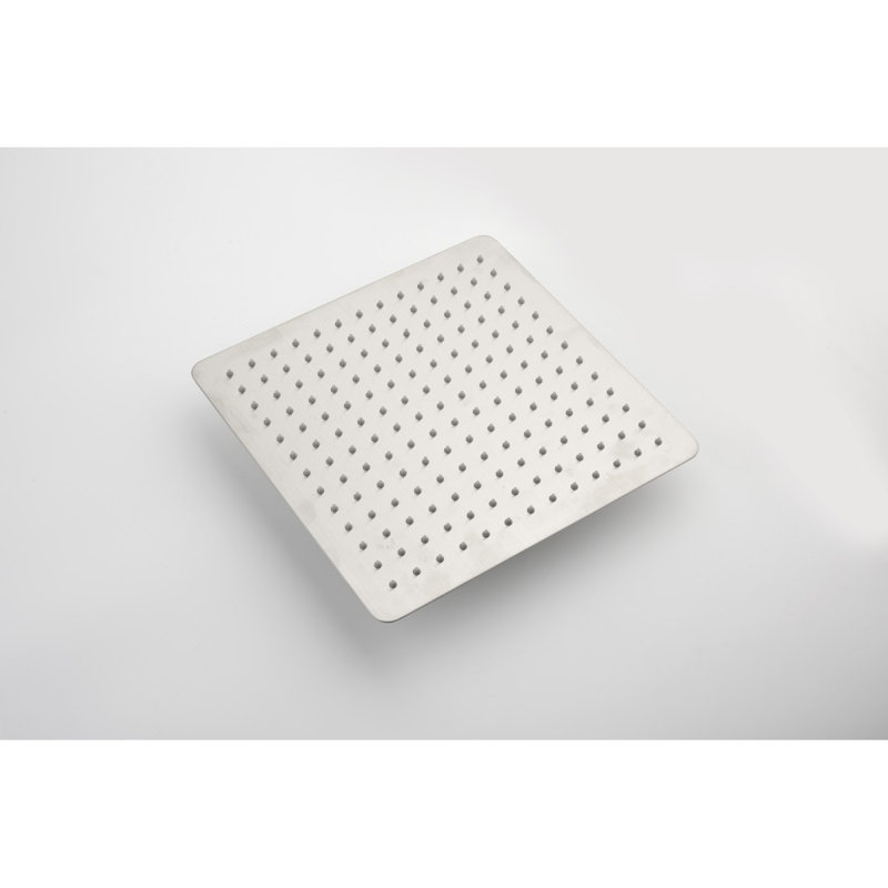 10" Wall Mount Rainfall Square Shower Head, Brushed Nickel