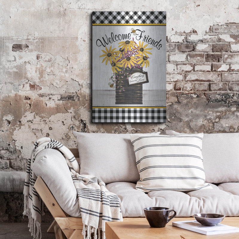 «Welcome Friends» par Linda Spivey, H 36 po x l 24 po