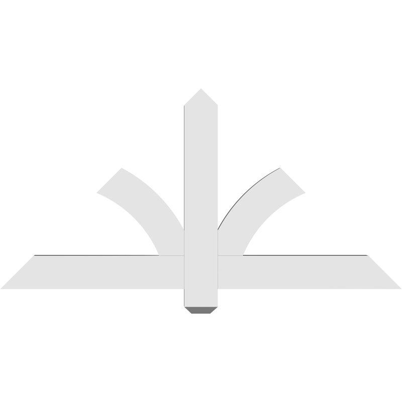 Support pour pignon en PVC Redmond, H 24 po x l 48 po (pas: 12/12), P 2 po x F 4 po
