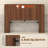 Queen Size Storage Headboard with LED Lights, Charging Station, Wood Frame, Multi-Color RGB App & Remote Control-133222792