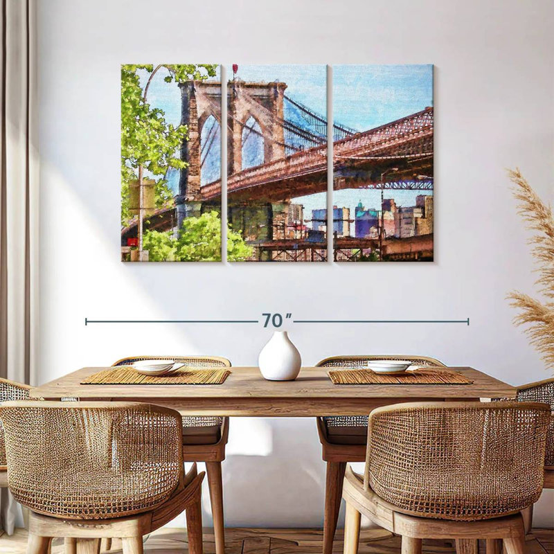 Pont de Nicci Brooklyn, horizon calme, H 36 po x l 57 po