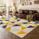 Abstract Machine Printed Shag Area Rug