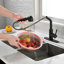 Robinets de cuisine avec douchette extractible, robinet d'évier de cuisine à poignée simple avec douchette extractible