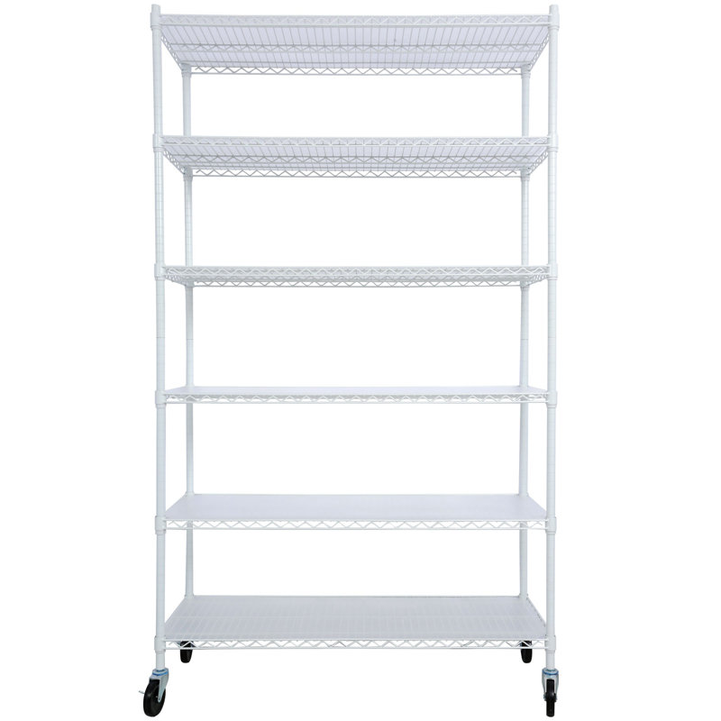 Étagère Odelyn, H 82 po x l 48 po x P 18 po, Blanc