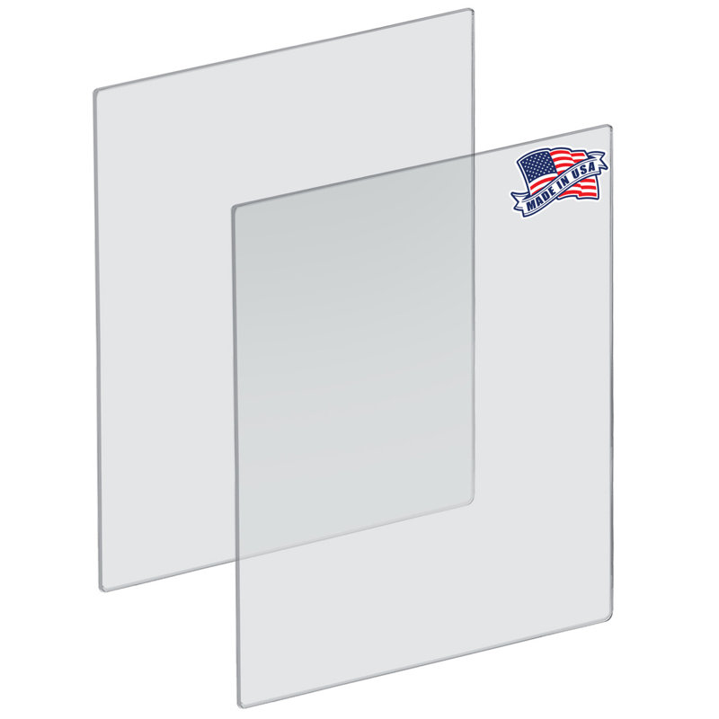 Panneaux de plexiglas en acrylique coupés sur mesure, panneaux de plastique transparent, taille: 30 po x 40 po x 3/16 po d'épaisseur avec coins carrés, paquet de 2
