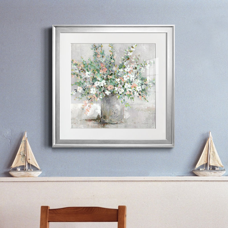 Farmhouse Retreat - Peinture encadrée, H 17,5 po x l 17,5 po x P 1,5 po, Encadrement argenté