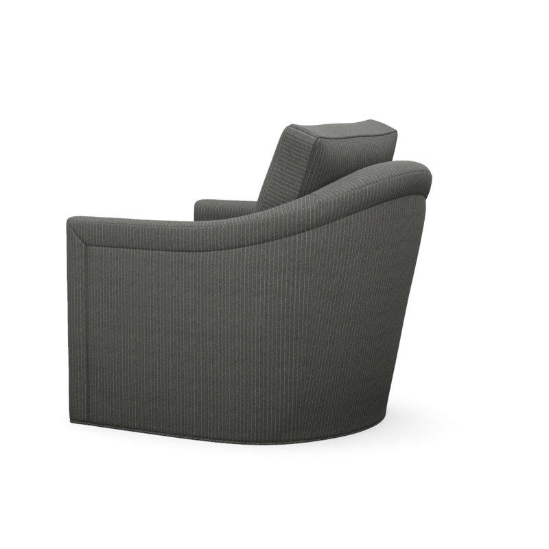 Catalina Swivel Armchair, Mcinnis Stone Wool Blend 7266-93, Expresso