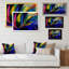 Multicolor Ink Curve Flow - reproduction de cadre flottant sur toile-1110723270-1110723273