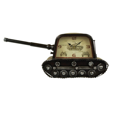 Analogue Metal Mechanical Tabletop Clock in