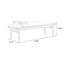 Long banc en cuir massif et noyer-112233203