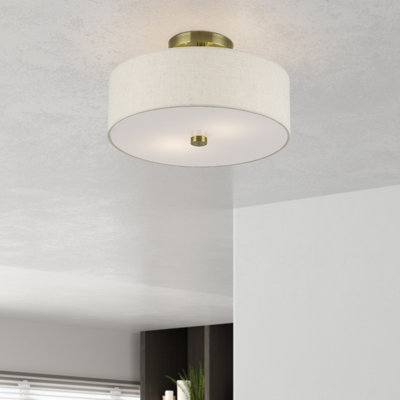 Acree 2 Light Antique Brass Medium Semi-flush