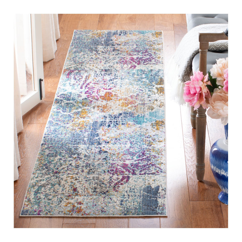 Tapis abstrait GroveHill Performance, Tapis de couloir 2 pi x 8 pi