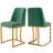 17.875'' H Modern Velvet Upholstered Dining Chair With Gold Metal Frame,-756360397