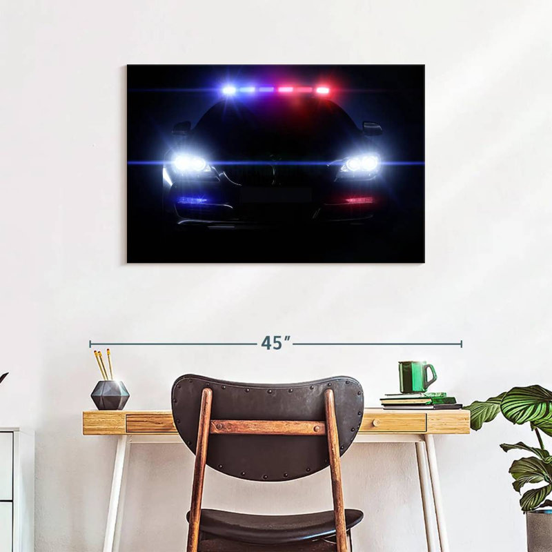 Mehar Police Car, 24" H x 36" W