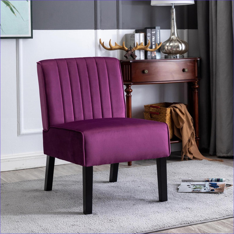 Ensemble de 2 chaises d'appoint Mid Century, Purple
