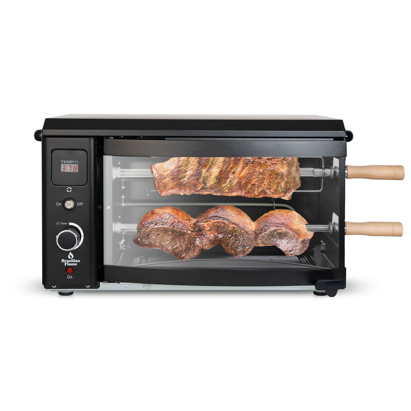 21" W x 12.4" D Indoor/Outdoor Use Single Burner Freestanding Electric Grill, Black