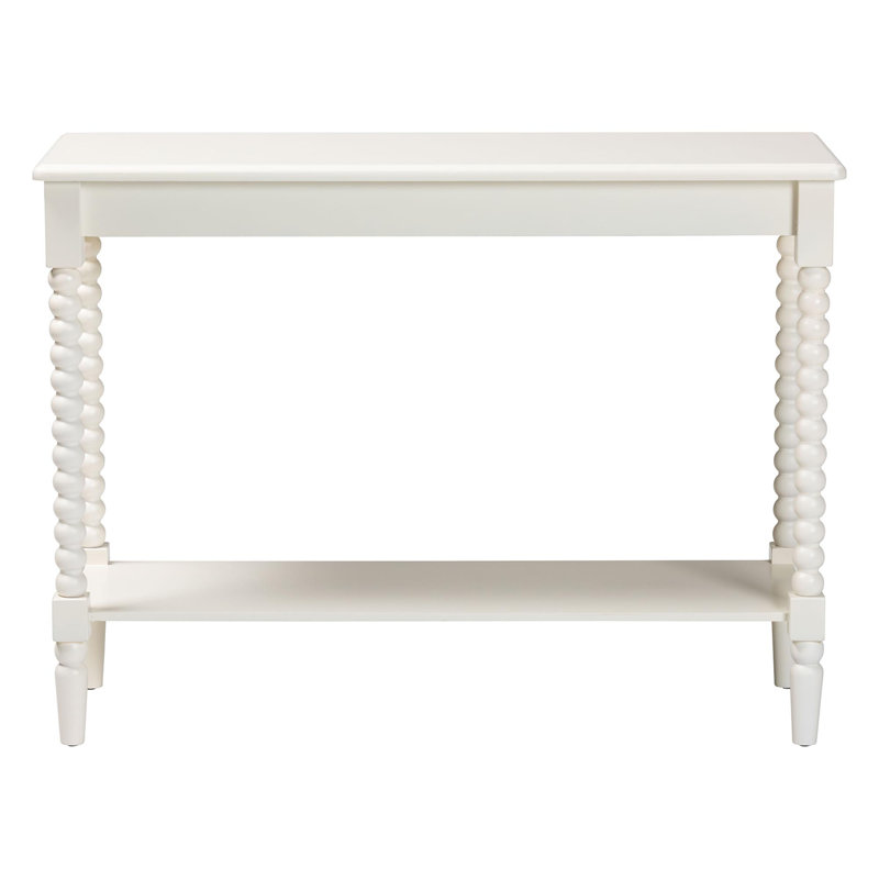 Baxton Studio Bayard Console Table With Bobbin Legs - Spindle Leg Accent Table With Shelf, Cottage Farmhouse Entryway Or Living Room Furniture