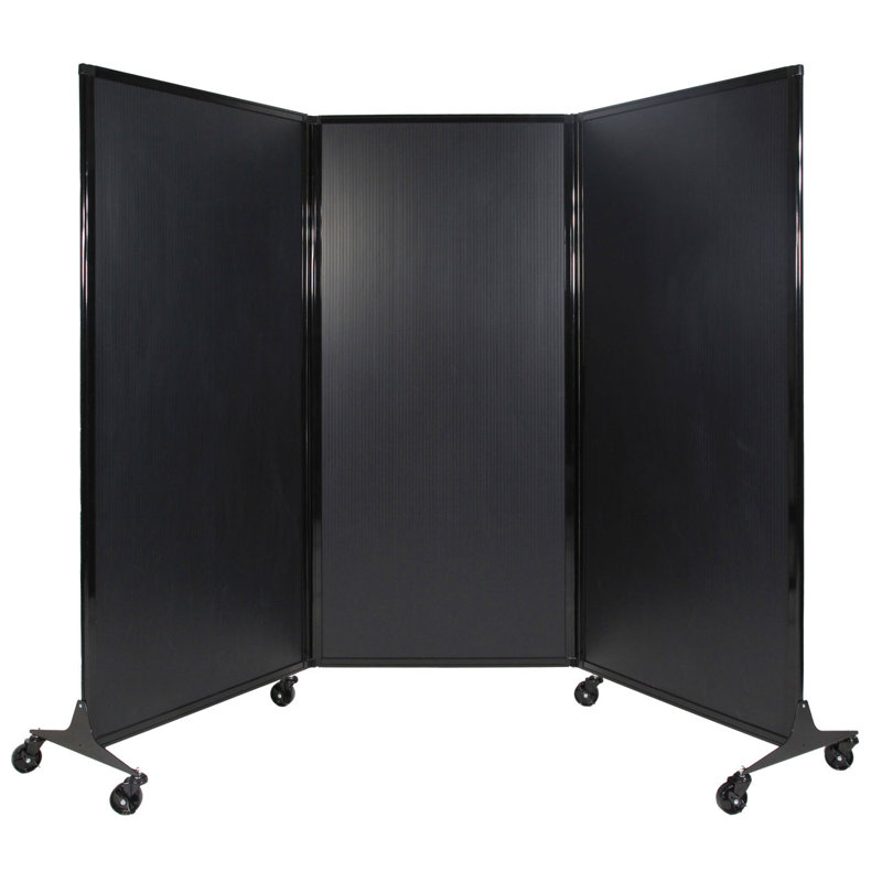 Cloison portable QuickWall, Noir, 70"H x 100"L