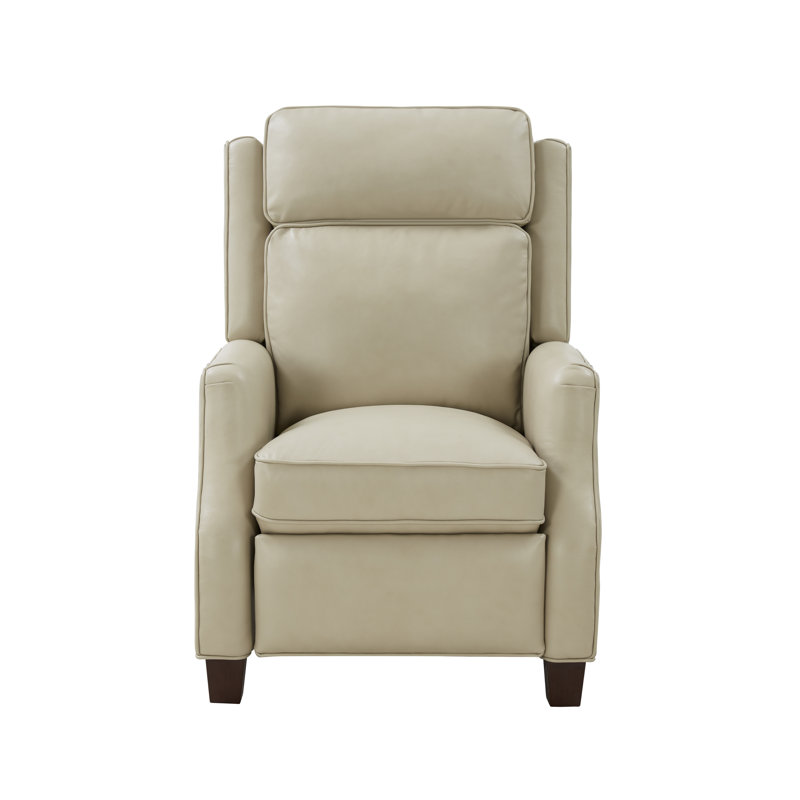 Rodrick Recliner, Barone Parchment Split Grain Leather