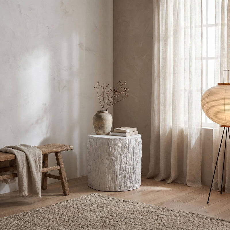 Concrete Top End Table