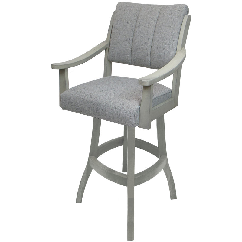 Bellamy Extra Tall Swivel Wood Stool, Hemsath SlateSeat/ET Frame, Bar Stool (30” Seat Height)