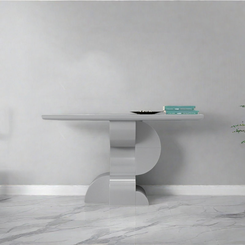 Console Modern Minimalist Art Design, H 35,43 po x l 55,12 po x P 15,75 po, Bleu grisâtre