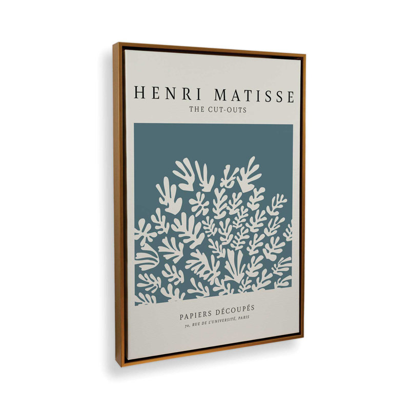Matisse's La Gerbe en bleu minuit, Toile tendue, H 54 po x l 36 po x P 1,25 po