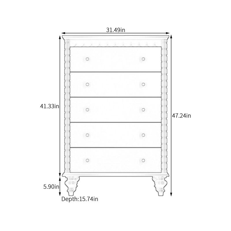 Armoire de rangement en bois massif, Noyer