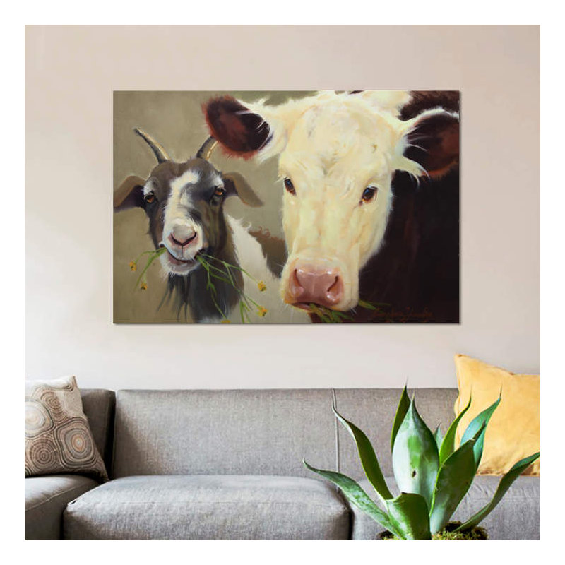 «Farm Pals I», impression sur toile, H 8 po x l 12 po x P 0,75 po, Toile tendue