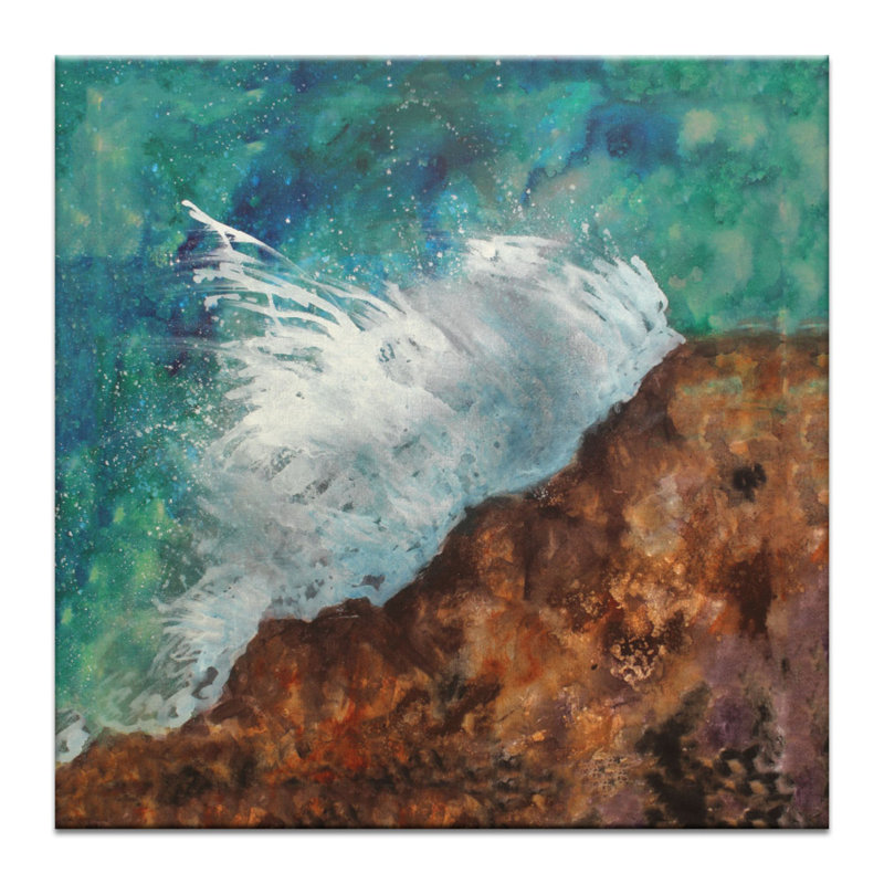 Splash by Jennifer Webb - Wrapped Canvas Print, 76 cm H x 76 cm W, Brown/Blue