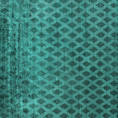Tapis bleu sarcelle en polyester tissé à la machine Jaterria