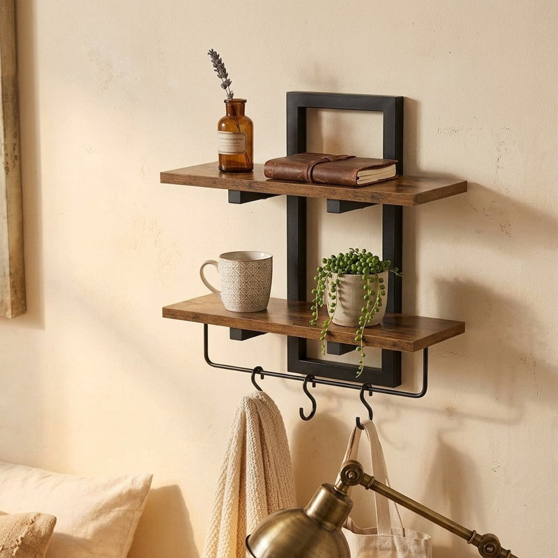2 Piece Metal Floating Shelf