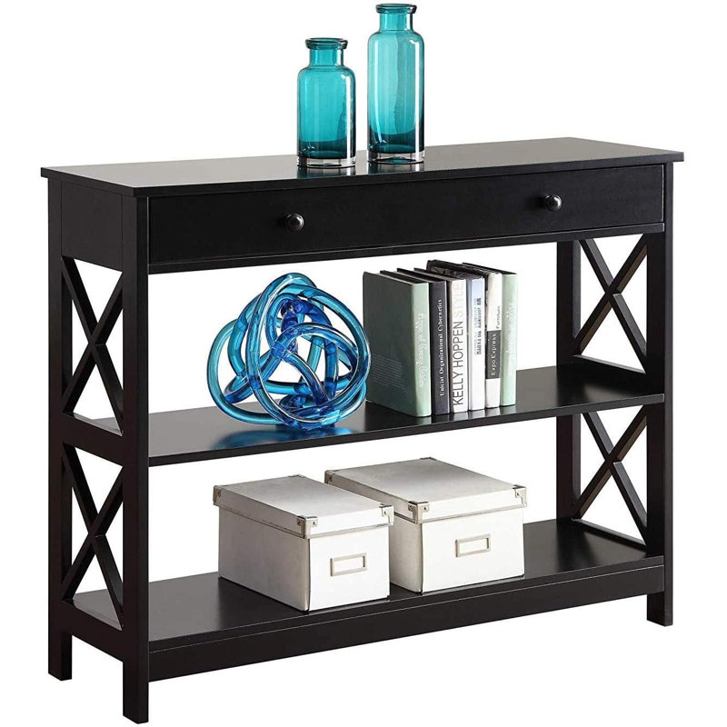 Akebia 100.33 Console Table with drawer, Black