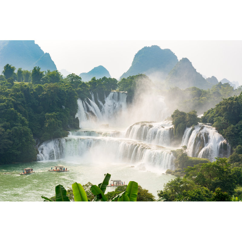 Detian Waterfall In Guangxi - Wrapped Canvas Print, 20cm H x 30cm W