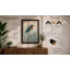 Heron on Branch Japandi - Framed Print-104322209-104322215