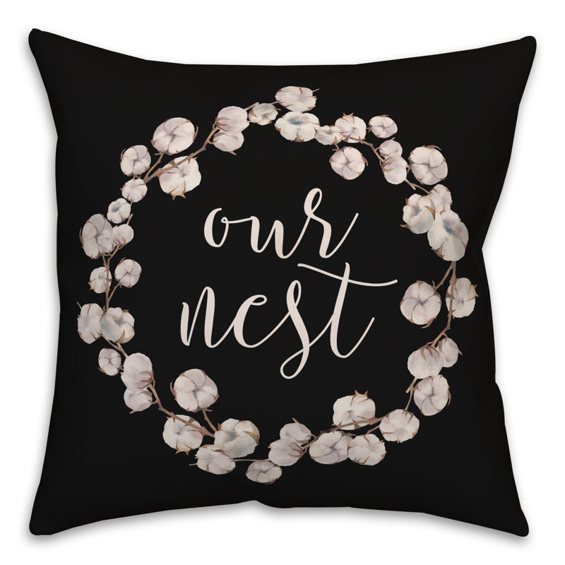  Coussin en coton Our Nest, 16 po x 1 po
